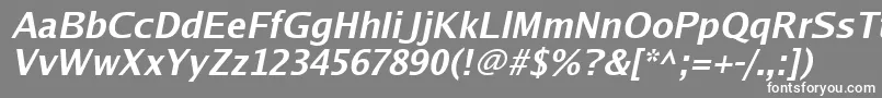 Luxisbi-fontti – valkoiset fontit harmaalla taustalla