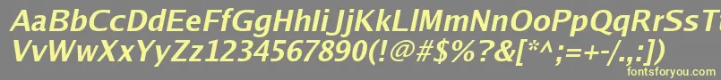 Шрифт Luxisbi – жёлтые шрифты на сером фоне
