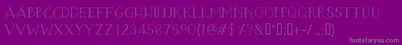 Blazeradley-fontti – harmaat kirjasimet violetilla taustalla