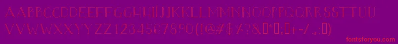 Blazeradley-Schriftart – Rote Schriften auf violettem Hintergrund