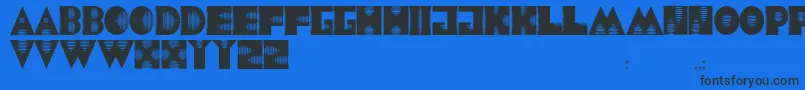 JmhAlienSound-Schriftart – Schwarze Schriften auf blauem Hintergrund