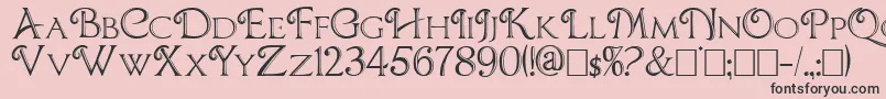 CBoxD-fontti – mustat fontit vaaleanpunaisella taustalla