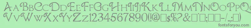 Шрифт CBoxD – серые шрифты на зелёном фоне
