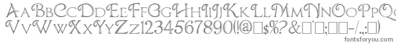 CBoxD-fontti – harmaat kirjasimet valkoisella taustalla