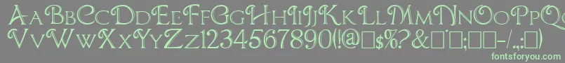 CBoxD-fontti – vihreät fontit harmaalla taustalla