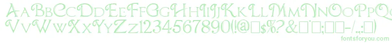 フォントCBoxD – 白い背景に緑のフォント