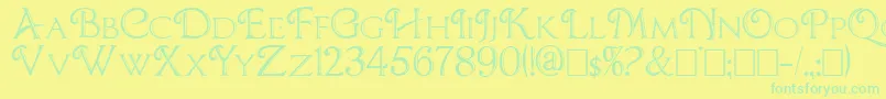 フォントCBoxD – 黄色い背景に緑の文字