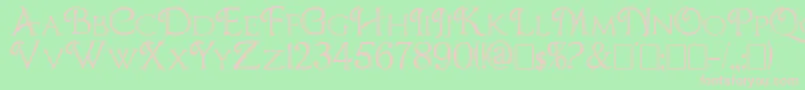 CBoxD-fontti – vaaleanpunaiset fontit vihreällä taustalla