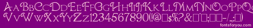 CBoxD-Schriftart – Rosa Schriften auf violettem Hintergrund
