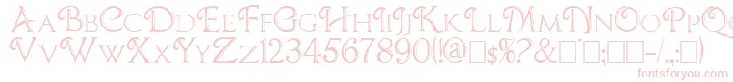 CBoxD-fontti – vaaleanpunaiset fontit valkoisella taustalla