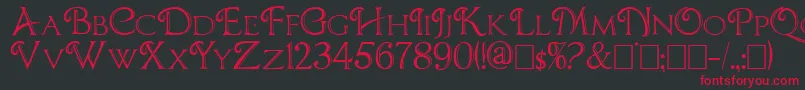 CBoxD Font – Red Fonts on Black Background
