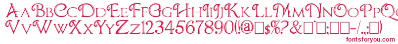 CBoxD-fontti – punaiset fontit valkoisella taustalla
