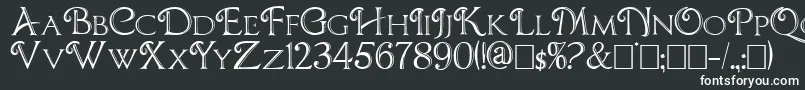 CBoxD-fontti – valkoiset fontit mustalla taustalla