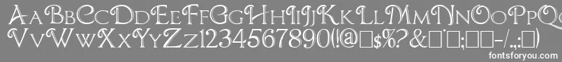 Шрифт CBoxD – белые шрифты на сером фоне