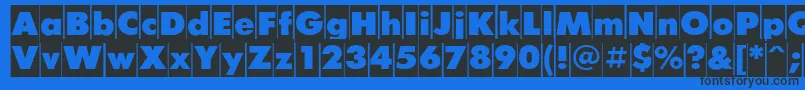 FuturiscameoCyrillic Font – Black Fonts on Blue Background