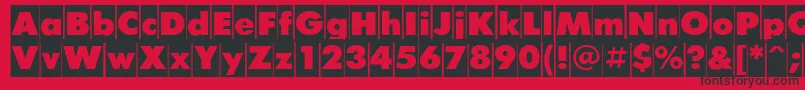 FuturiscameoCyrillic Font – Black Fonts on Red Background