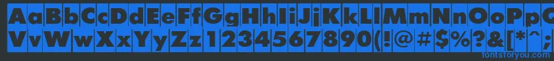 FuturiscameoCyrillic Font – Blue Fonts on Black Background