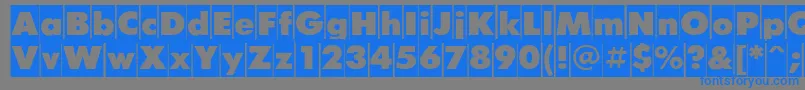 FuturiscameoCyrillic Font – Blue Fonts on Gray Background