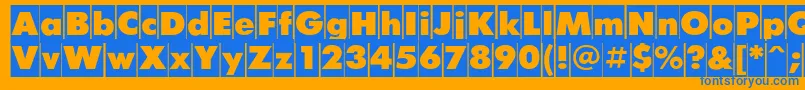 FuturiscameoCyrillic Font – Blue Fonts on Orange Background