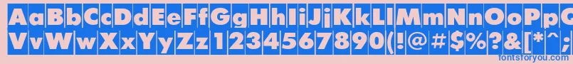 FuturiscameoCyrillic Font – Blue Fonts on Pink Background