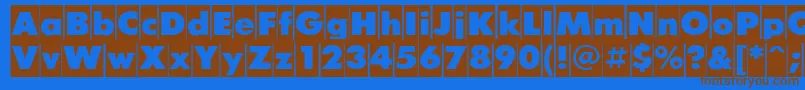 FuturiscameoCyrillic Font – Brown Fonts on Blue Background
