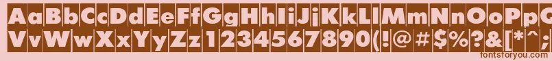 FuturiscameoCyrillic Font – Brown Fonts on Pink Background
