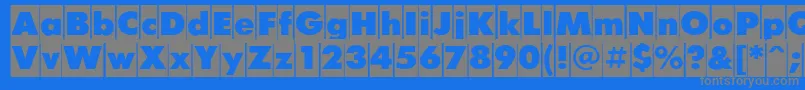 FuturiscameoCyrillic Font – Gray Fonts on Blue Background