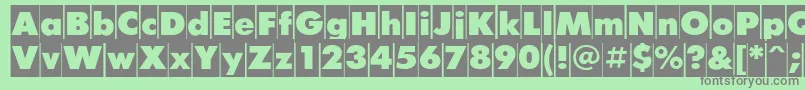 FuturiscameoCyrillic Font – Gray Fonts on Green Background