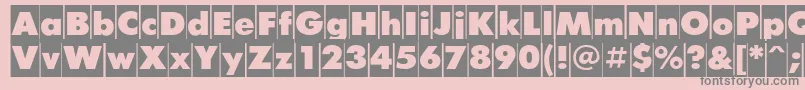 FuturiscameoCyrillic Font – Gray Fonts on Pink Background