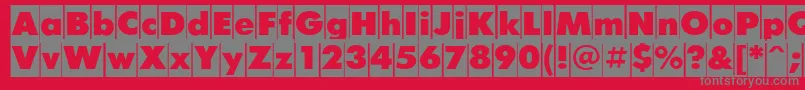 FuturiscameoCyrillic Font – Gray Fonts on Red Background