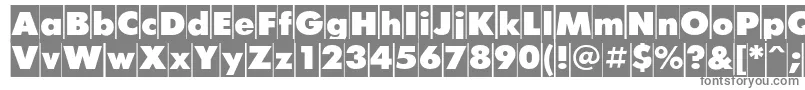 FuturiscameoCyrillic-fontti – harmaat kirjasimet valkoisella taustalla
