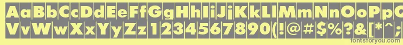 FuturiscameoCyrillic Font – Gray Fonts on Yellow Background