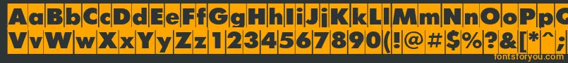 FuturiscameoCyrillic Font – Orange Fonts on Black Background