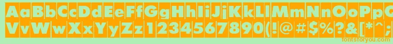 FuturiscameoCyrillic Font – Orange Fonts on Green Background