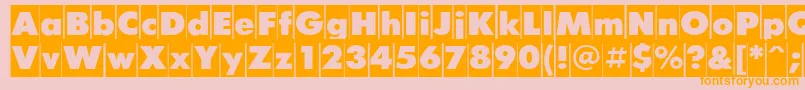 FuturiscameoCyrillic Font – Orange Fonts on Pink Background