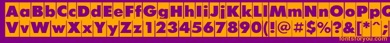 FuturiscameoCyrillic Font – Orange Fonts on Purple Background