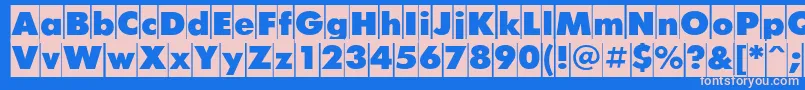FuturiscameoCyrillic Font – Pink Fonts on Blue Background