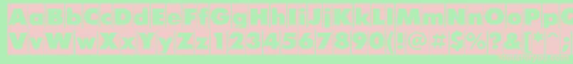 FuturiscameoCyrillic Font – Pink Fonts on Green Background