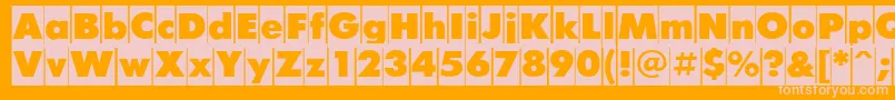 FuturiscameoCyrillic Font – Pink Fonts on Orange Background