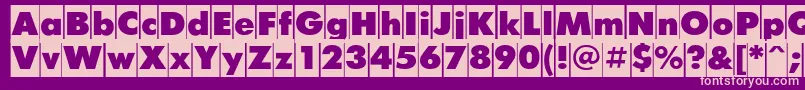 FuturiscameoCyrillic Font – Pink Fonts on Purple Background