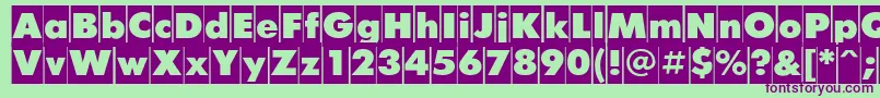 FuturiscameoCyrillic Font – Purple Fonts on Green Background