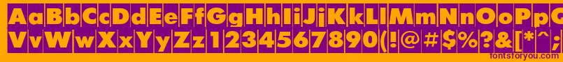 FuturiscameoCyrillic Font – Purple Fonts on Orange Background