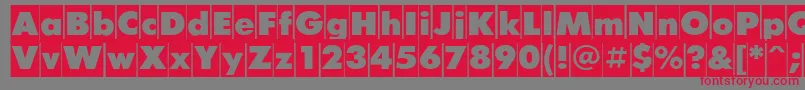 FuturiscameoCyrillic Font – Red Fonts on Gray Background