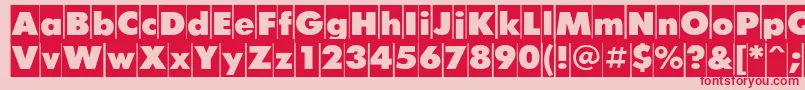 FuturiscameoCyrillic Font – Red Fonts on Pink Background