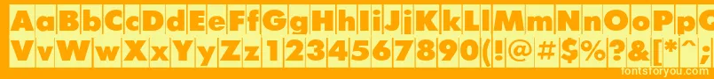FuturiscameoCyrillic Font – Yellow Fonts on Orange Background