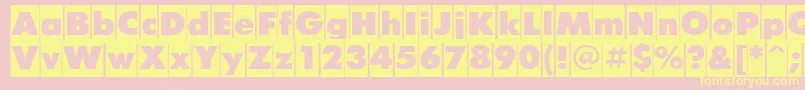 FuturiscameoCyrillic Font – Yellow Fonts on Pink Background