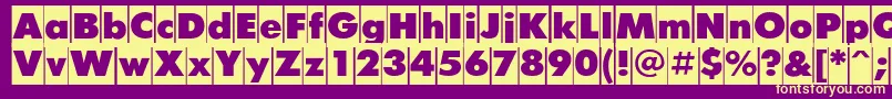 FuturiscameoCyrillic Font – Yellow Fonts on Purple Background