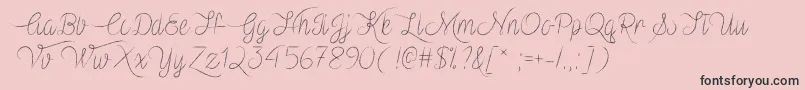 VampireHeartTtf-Schriftart – Schwarze Schriften auf rosa Hintergrund