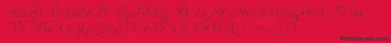VampireHeartTtf-Schriftart – Schwarze Schriften auf rotem Hintergrund