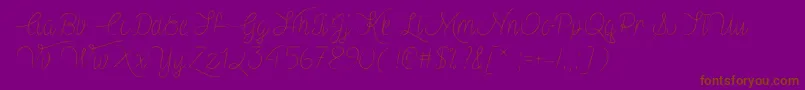 VampireHeartTtf Font – Brown Fonts on Purple Background